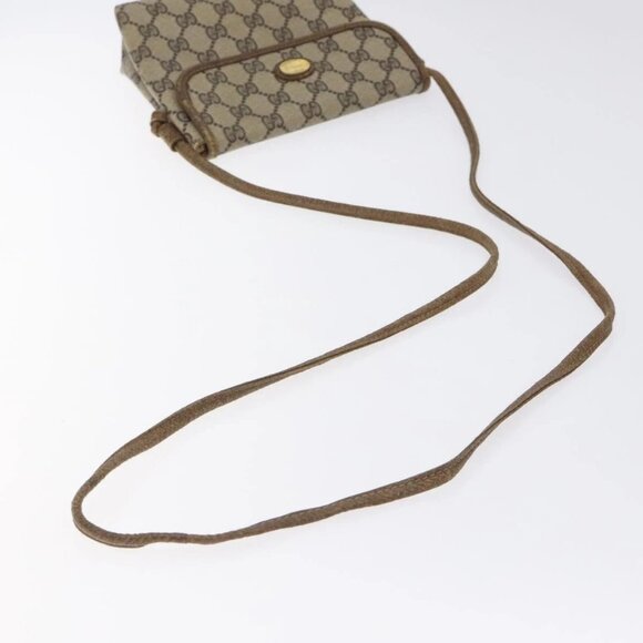 GUCCI GG Supreme Shoulder Bag PVC Beige Gold Auth - Picture 9 of 16